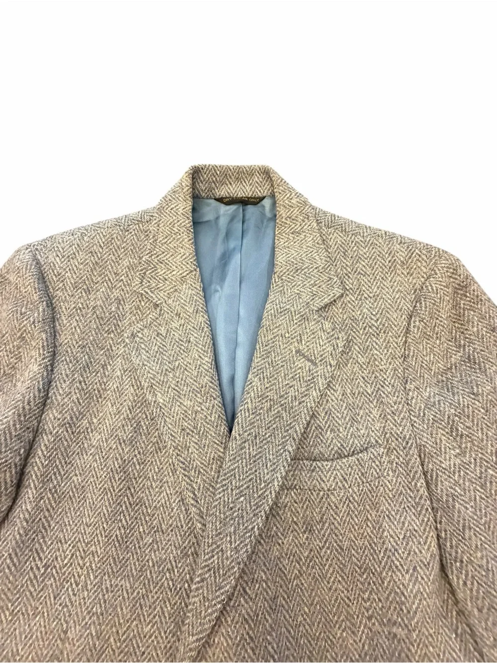 VTG 1970s Nafziger’s Beige Grey Tweed Blazer Sport Jacket Herringbone Chest 40”